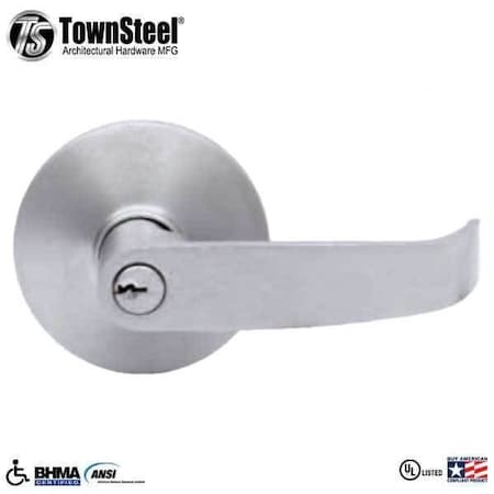 Townsteel F09 Storeroom, Night Latch, Key Retracts Latch Bolt, Regular, Compatible with Rim, SVR, LBR & 3 Poin TNS-ED8900LQ-09-R-SC-626